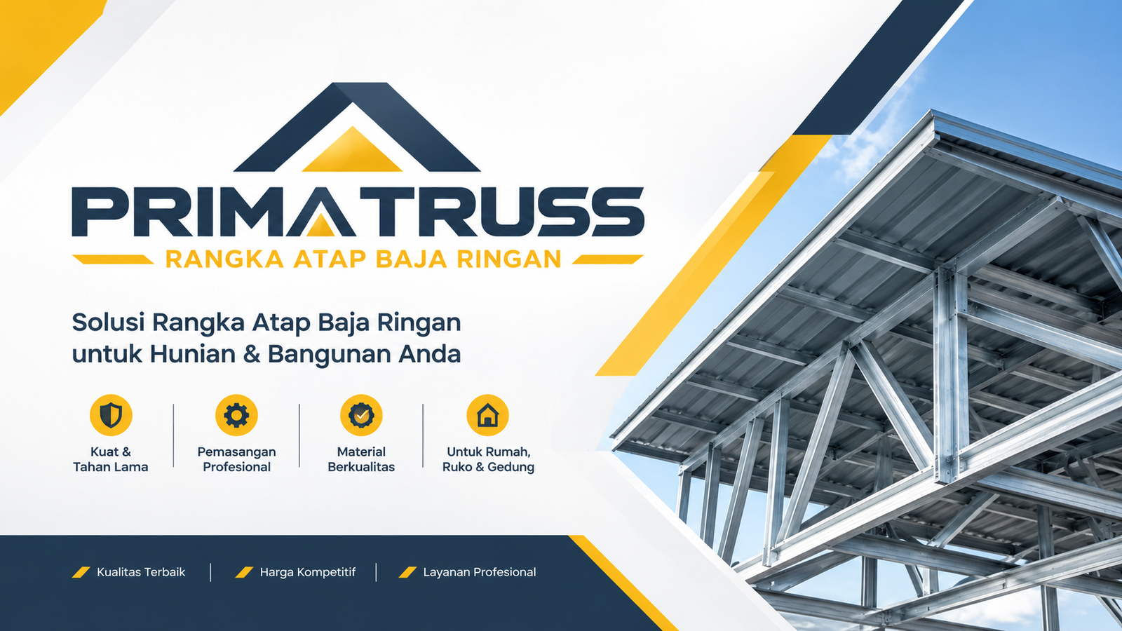 Banner toko PRIMA TRUSS BAJA RINGAN